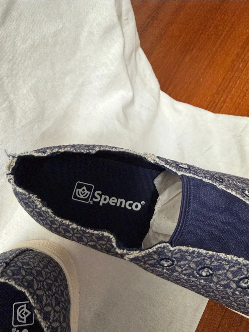 WACO Women's Navy Patterned Slip-On Sneakers